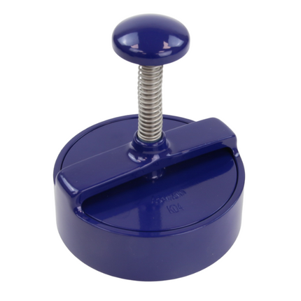 Adelmann Aluminium Hamburgerpers Blauw Ø125mm