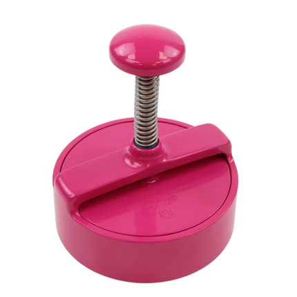 Adelmann Aluminium Hamburgerpers Roze Ø125mm