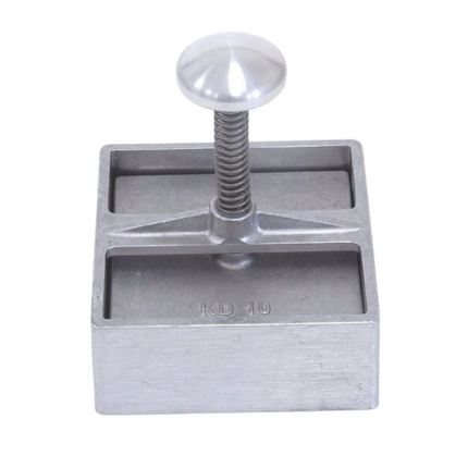 Adelmann Aluminium Hamburgerpers Vierkant 120 x 120 mm