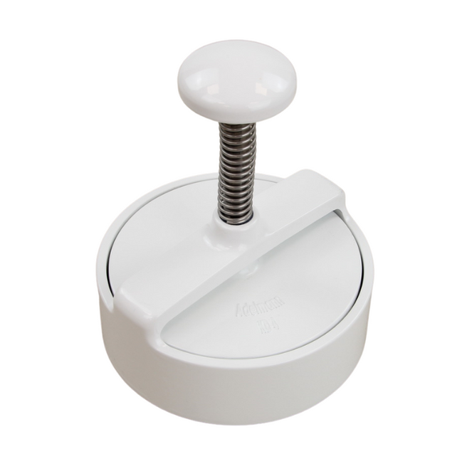 Adelmann Aluminium Hamburgerpers Wit Ø125mm