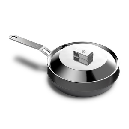 BARE Cookware BARE Cookware 24cm Carbon Steel Pan + RVS deksel