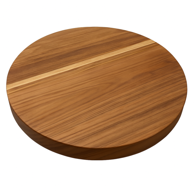 Basic Culinair Basic Culinair Teakhouten Hakblok Rond 45 x 6 cm