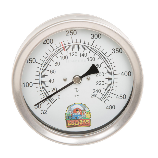 BBQ 365 Vuur&Rook / BBQ365 RVS Thermometer 150mm