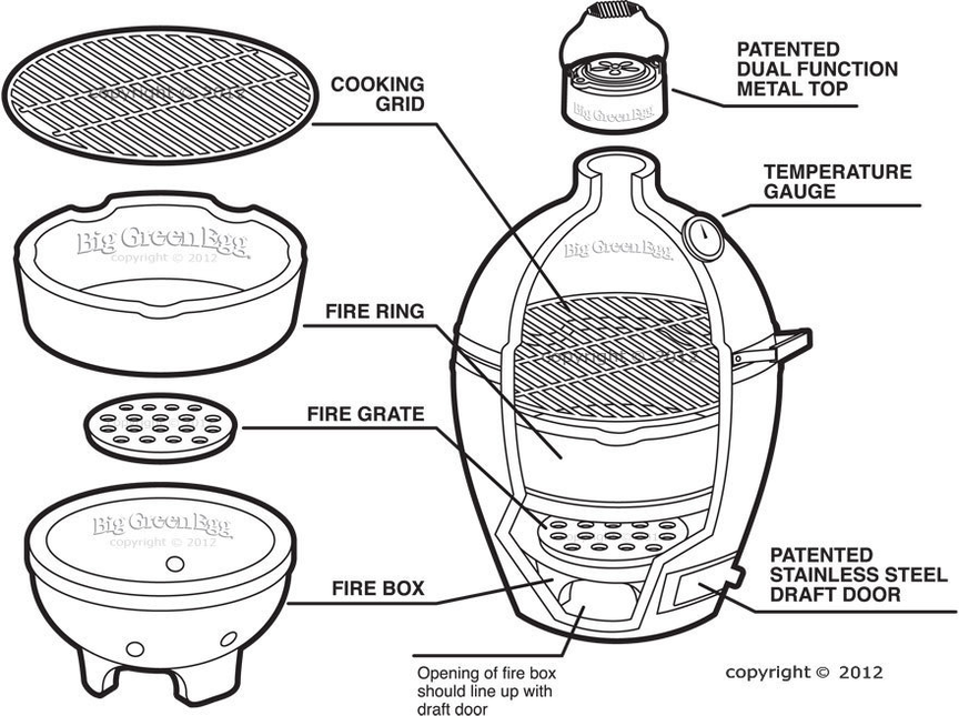 Big Green Egg Big Green Egg Large + Integgrated Nest + Handler + Mates
