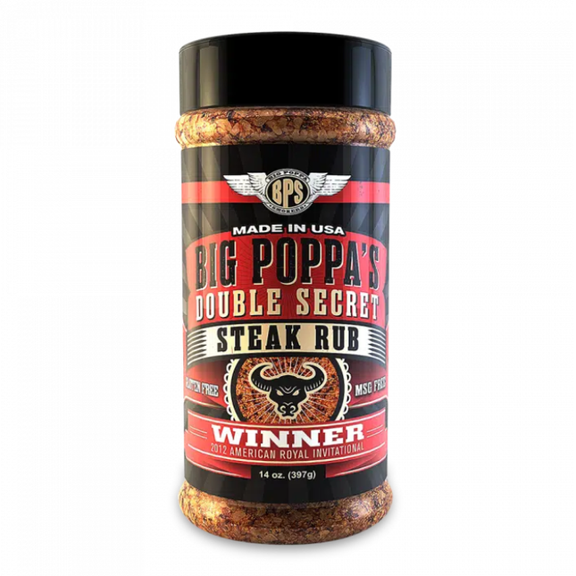 Big Poppa Smokers Big Poppa Smokers Double Secret Steak Rub 14 oz