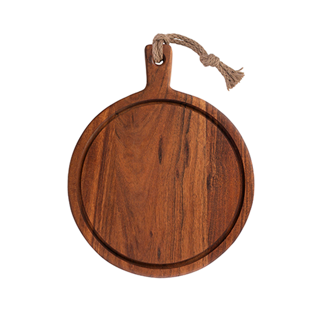 Bowls and Dishes Pure Acacia Wood Serveerplank Rond 29 cm