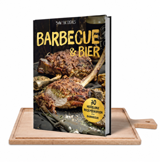 Bowls and Dishes Puur Hout Steakplank 40 cm + Barbeque & Bier