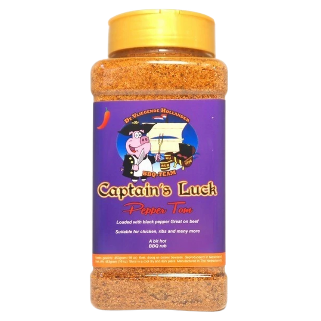 Captain's Luck Captain's Luck Pepper Tom BBQ Rub 453 gram