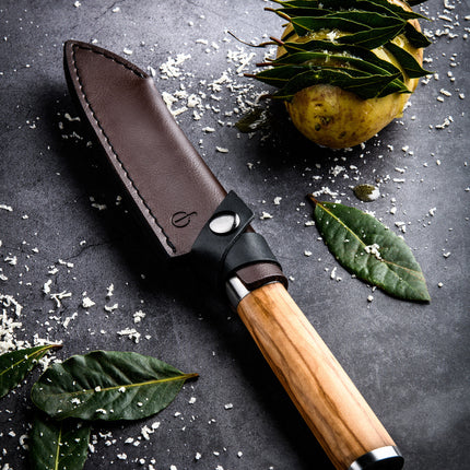Forged Leather Forged Leren Hoes Santokumes 14 cm