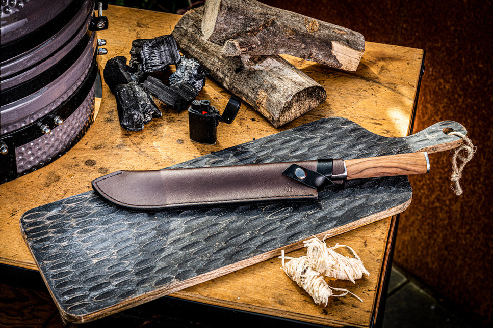 Forged Leather Forged Leren Hoes Slagersmes