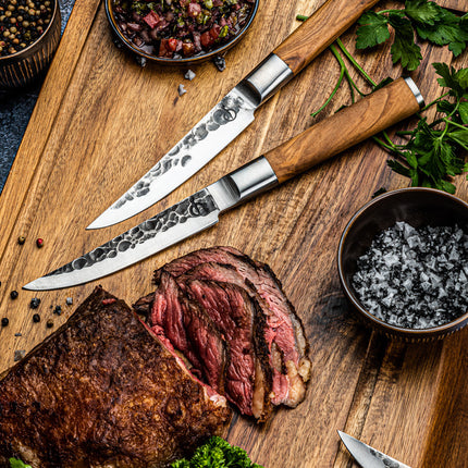 Forged Olive Forged Steakmessenset 4 stuks