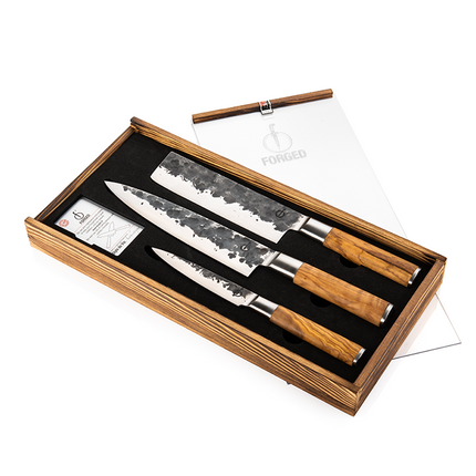 Forged Seconde Chance: Olive Forged 3-Delig Messenset