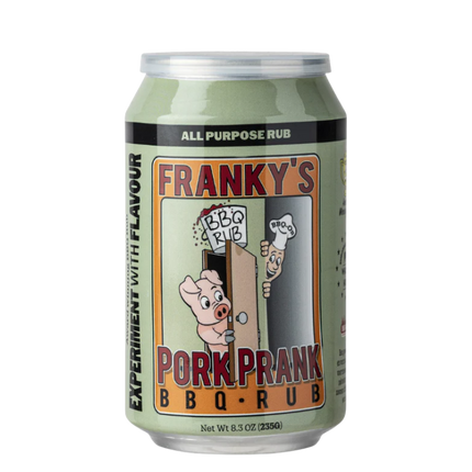 Franky's Pork Prank WEEKENDDEAL: Franky's Pork Prank (BBQ-On) Award Winning Pork Rub 235 gram