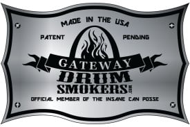 Gateway Drum Smokers Gateway Drum Smoker - 55 Gallon Matte Charcoal No Plate