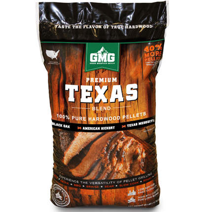 Green Mountain Grills Transport Damage: Green Mountain Premium Texas Blend Eik/Hickory/Mesquite BBQ Pellets 12,7 kilo