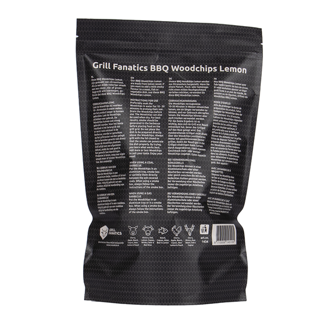 Grill Fanatics Grill Fanatics BBQ Wood Chips Lemon 500 gram