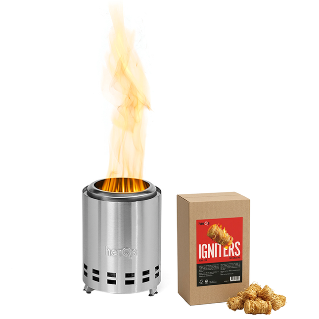 HerQs HerQs Smokeless FirePit Mighty + GRATIS IGNITERS