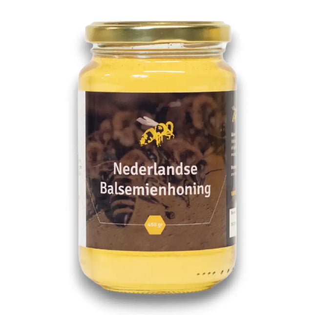Honing van de Imker Rauwe Balsemienhoning van de Imker 450 gram