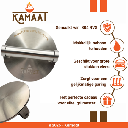 Kamaat Kamaat RVS Smash Burger Press