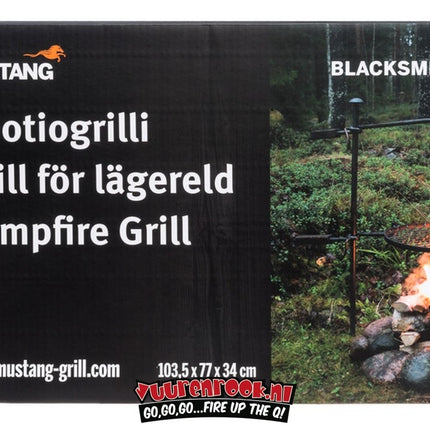 Mustang Mustang Kampvuur BBQ Set Staal Smederij Kwaliteit