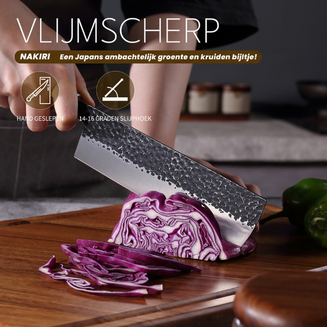Paudin Paudin Hammer Black Nakiri Mes 17,5 cm