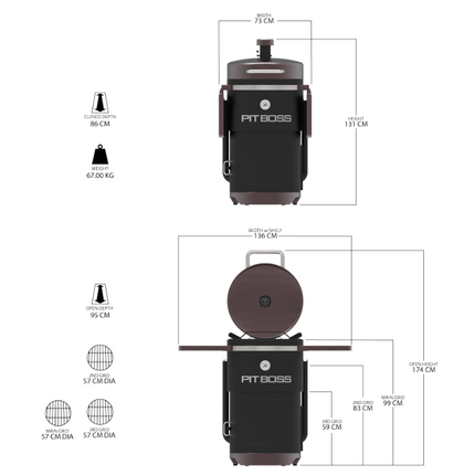 Pit Boss Pit Boss Champion Barrel Charcoal Smoker