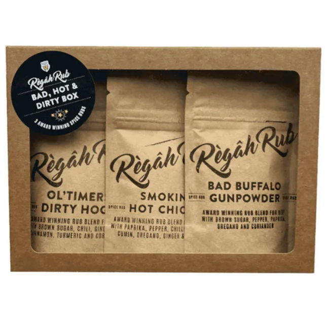 Rokende Regahs Regah Rub Bad, Hot & Dirty Box