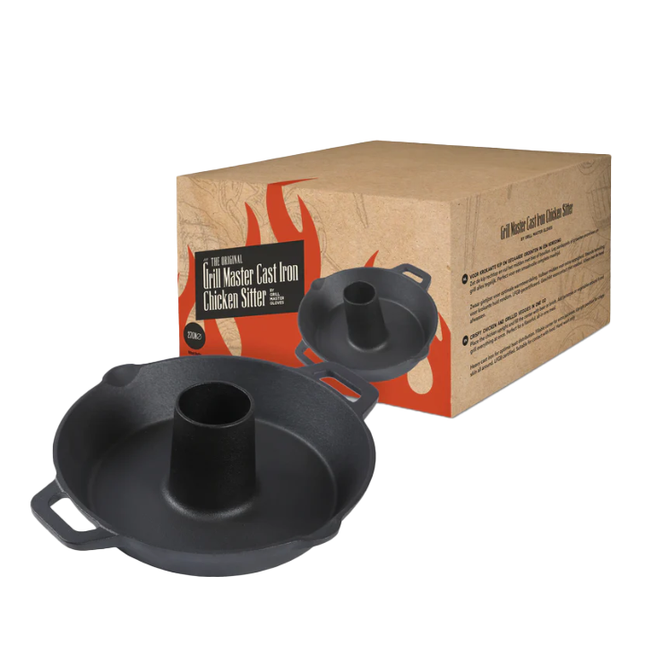The Original Grill Master The Original Grill Master Cast Iron Chicken Sitter