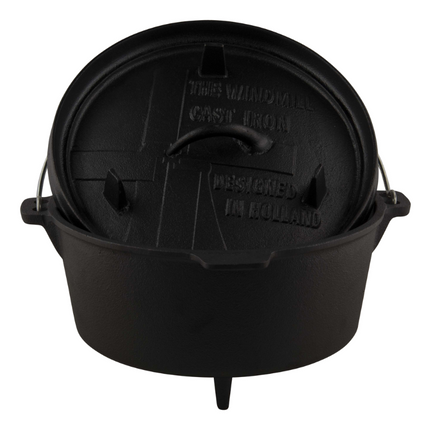 The Windmill Cast Iron Second Chance: The Windmill Dutch Oven 4,5 quarts Met Pootjes