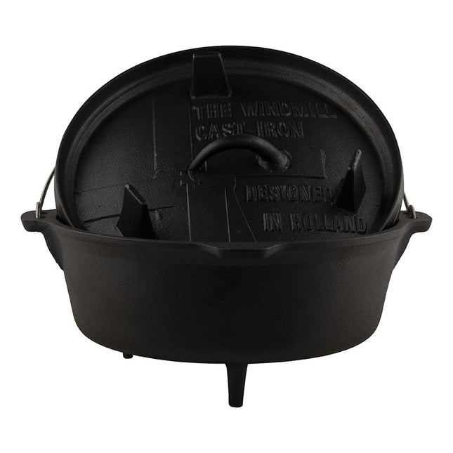 The Windmill Cast Iron Second Chance: The Windmill Dutch Oven 6 quarts Met Pootjes