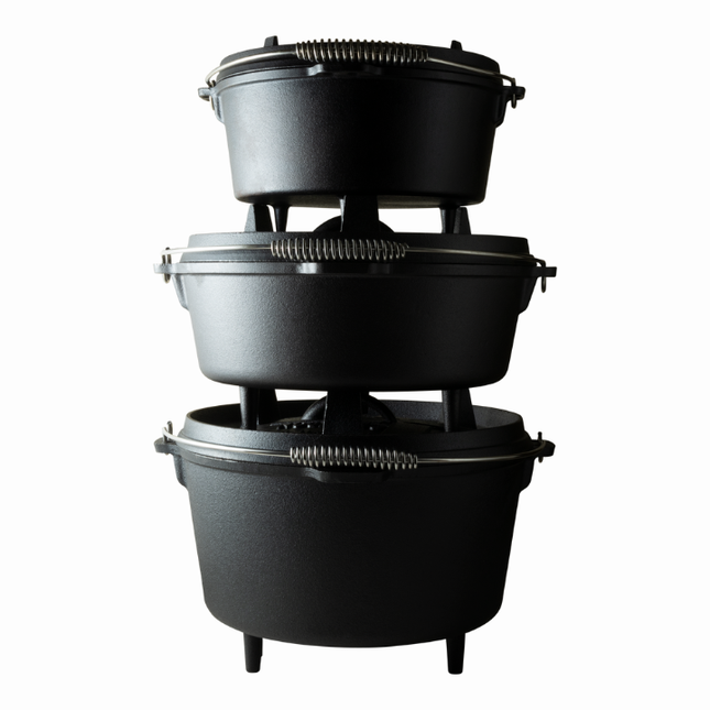 The Windmill Cast Iron Second Chance: The Windmill Dutch Oven 9 quarts Met Pootjes