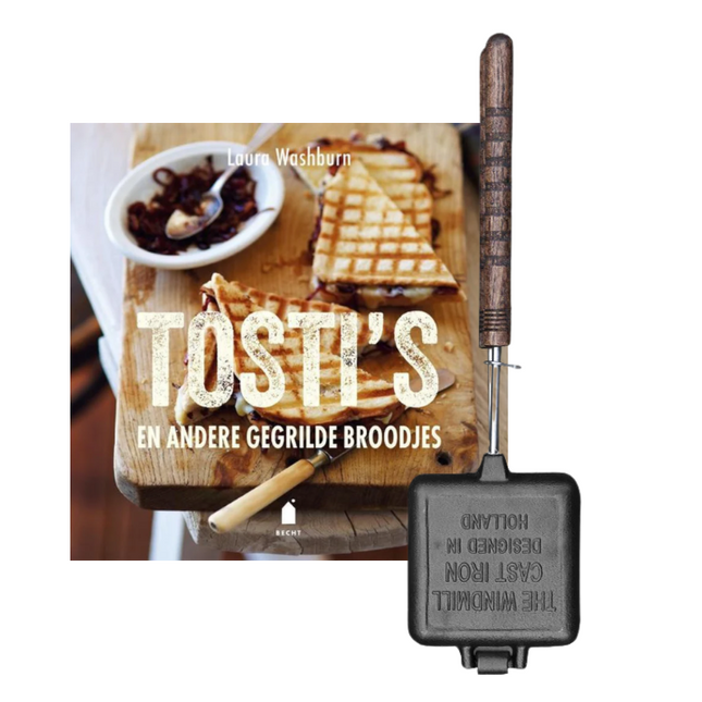 The Windmill Cast Iron The Windmill Sandwich Pie Iron met Korte Handvaten + GRATIS Tosti