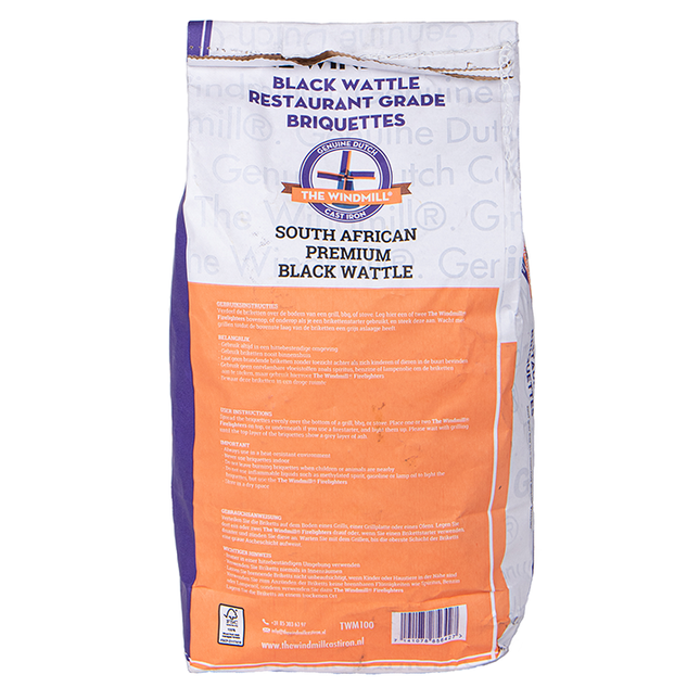 The Windmill Cast Iron Transport Damage: The Windmill Black Wattle Briketten Pillow Shape 6 kg