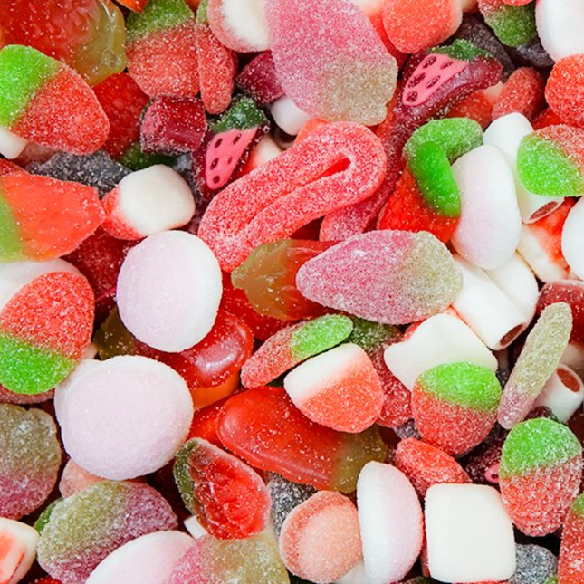 Vuur & Rook Candywrap Sweet & Sour Strawberry Mix 500 gram
