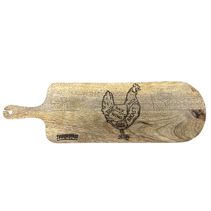 Vuur & Rook Eiken Serveerplank Kip 49,5 x 15 x 2,2 cm