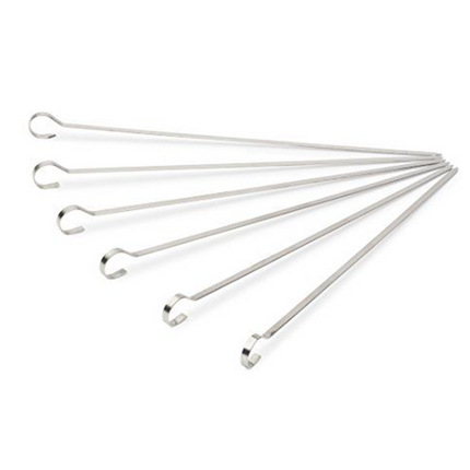 Vuur & Rook RVS Platte Saté / Sjasliek / Shish Kebab Pennen 18 cm 10 stuks