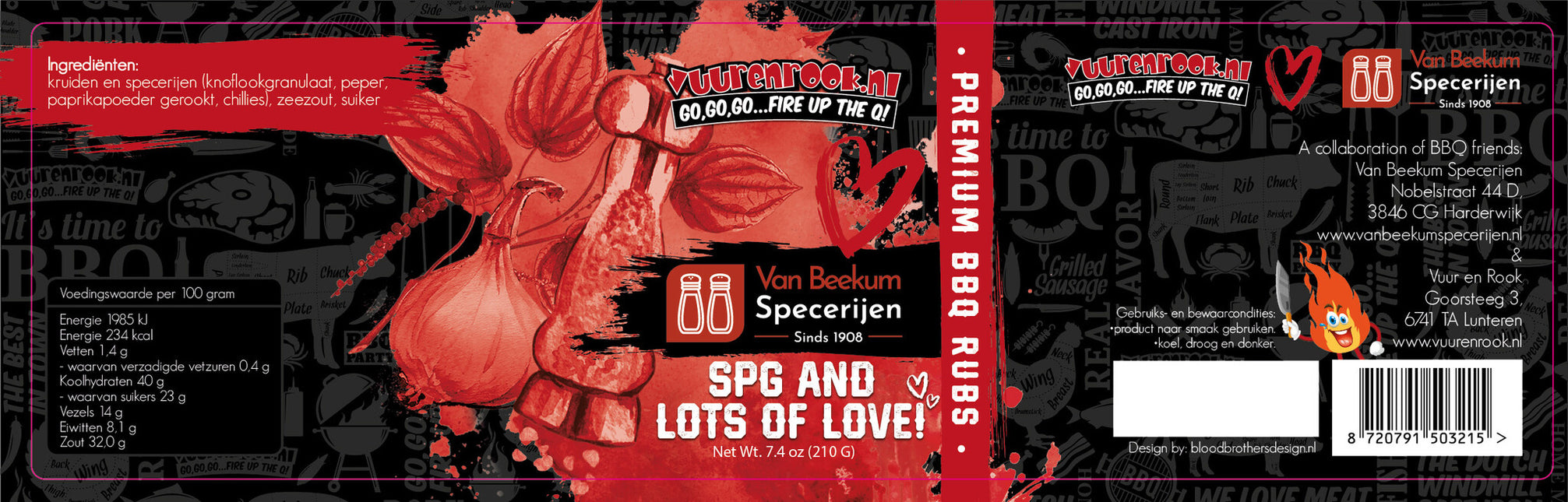 Vuur & Rook Sorry We Lost The Date... Vuur&Rook SPG And Lots Of Love Rub 210 gram