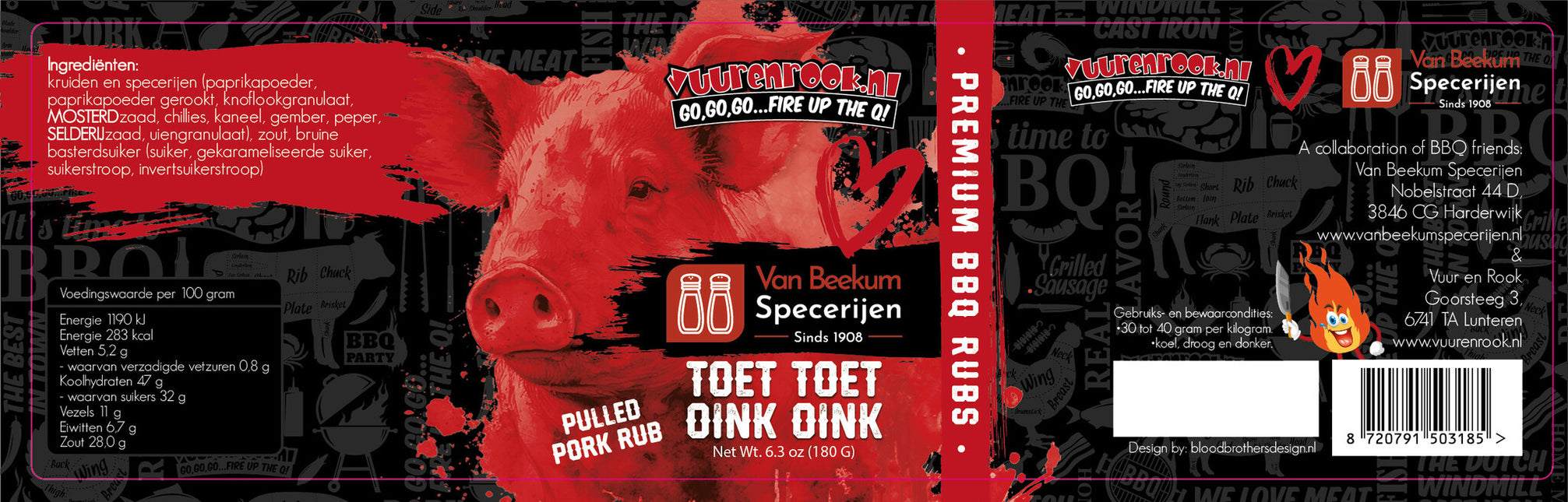 Vuur & Rook Sorry We Lost The Date... Vuur&Rook Toet Toet Oink Oink Rub 180 gram