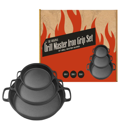 Vuur & Rook The Original Grill Master Iron Grip Set