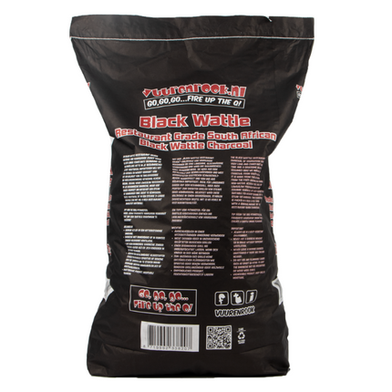 Vuur & Rook Transport Damage: Vuur&Rook Restaurant Grade South African Black Wattle Houtskool 12 kg