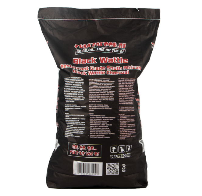 Vuur & Rook Transport Damage: Vuur&Rook Restaurant Grade South African Black Wattle Houtskool 12 kg