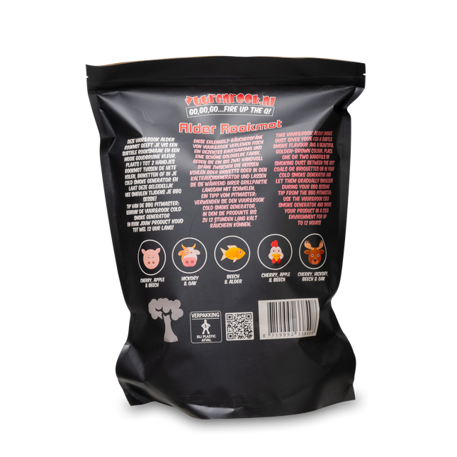 Vuur & Rook Transport Damage: Vuur&Rook Rookmot Alder 1,5 kg