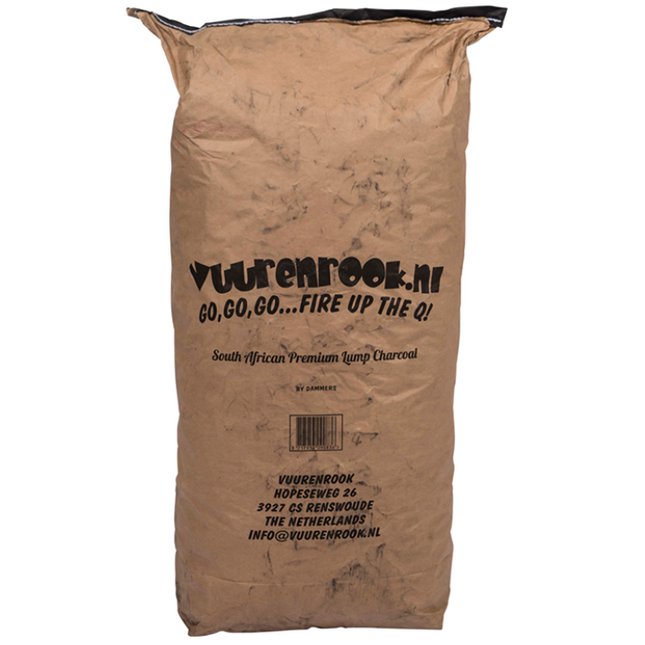 Vuur & Rook Transport Damage: Vuur&Rook South African Premium Lump Charcoal 100% Black Wattle by Dammers 10 kg