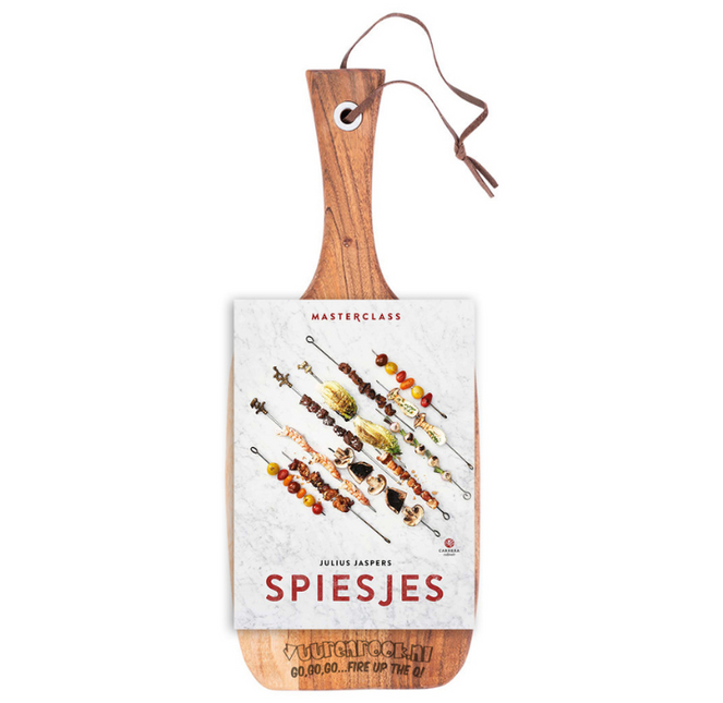 Vuur & Rook Vuur&Rook Acacia Serveerplank 42 cm + Masterclass Spiesjes