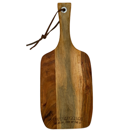 Vuur & Rook Vuur&Rook Acacia Serveerplank 42 cm + Masterclass Spiesjes