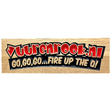 Vuur & Rook Vuur&Rook Eikenhouten Wandbord XL