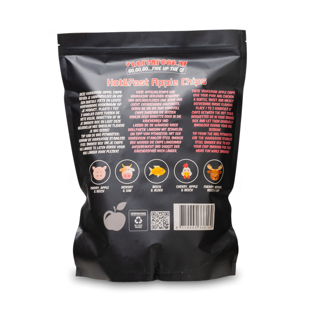 Vuur & Rook Vuur&Rook Hot&Fast Appel Chips 1,5 kg