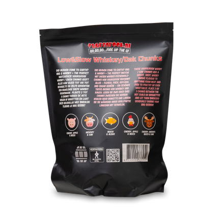 Vuur & Rook Vuur&Rook Hot&Fast Rode Wijn / Eiken Chips 1,5 kg