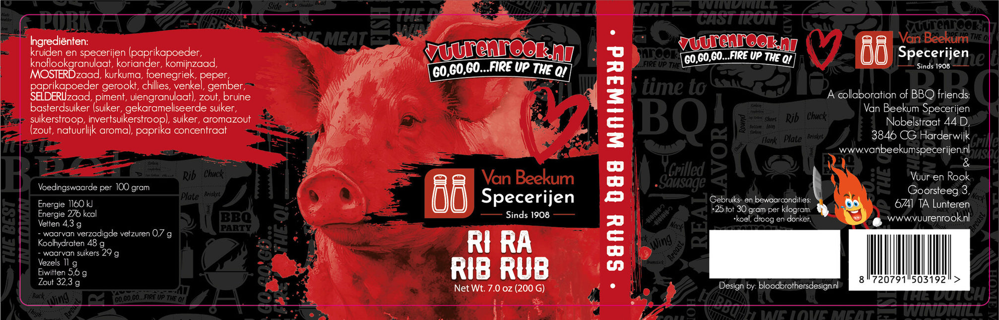 Vuur & Rook Vuur&Rook Ri Ra Rib Rub 200 gram