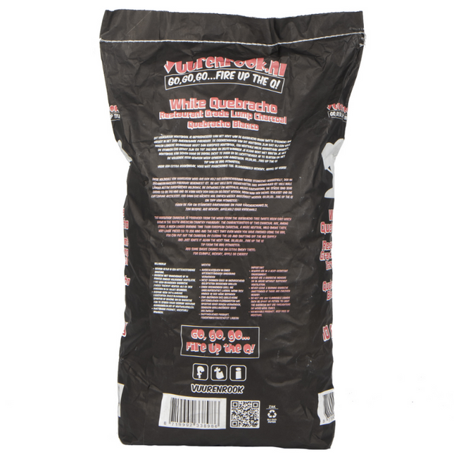 Vuur & Rook Vuur&Rook White Quebracho Restaurant Grade Lump Charcoal 10 kg
